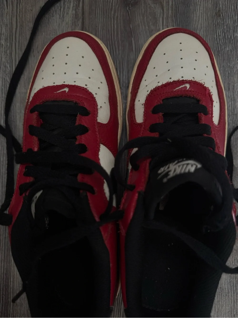 2016 Nike Air Force 1 ‘Gym Red’ Low Top Sneakers in Red, White & Black